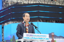 [포토] 2023 세계스카우트잼버리 폐영식 축사하는 한덕수 국무총리