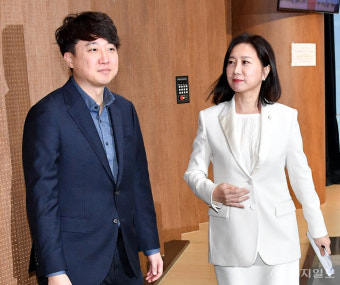 [포토] 국민의힘 탈당 허은아 의원, 이준석과 함께