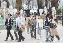 [포토] 분수 가동되는 광화문광장