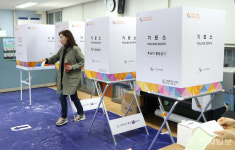 [포토] 창동초등학교에 마련된 투표소