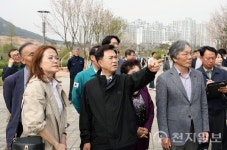 충남도, 홍예공원 명품화 첫 삽… 7월 말까지 1차 식재 사업 추진
