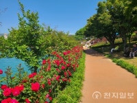 [포토] 성산공원 호수 산책로 즐기는 방문객