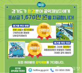 경기도, 환경 분야 공익제보 총 1670만원 포상
