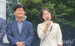 [포토] 금정구 보선 지원 나선 박인영 지역위원장
