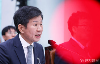 [포토] 현안 질의 답하는 정몽규 대한축구협회장