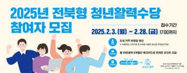 남원시 전북형 청년활력수당 참여자 66명 모집