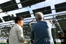 송미령 농식품부 장관, 영농형 태양광 실증 시험단지 현장 방문