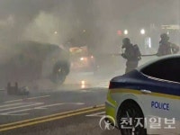 [속보] 영종 하늘도시 전기차 화재…도로 통제