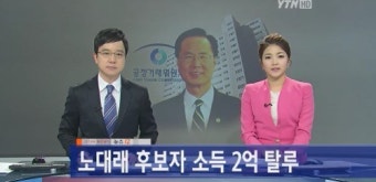 YTN, ‘노대래 후보자 양도소득세 체납’ 기사 삭제