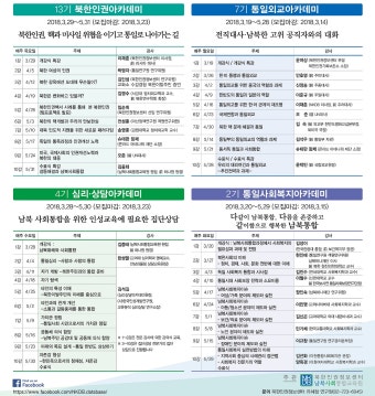 북한인권정보센터, 통일외교·심리상담·통일사회복지·남북사회통합교육원 아카데미 실시
