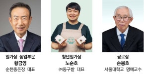 올해 일가상 황금영 대표, 청년일가상 노순호 대표