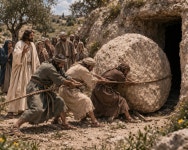 주변 사람들이 돌을 옮기고 나서야, 나사로를 살리신 예수님