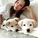 엄정화 #귀엽개#이쁘개#다정하개...반려견과 다정한 한 때