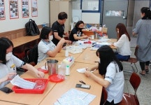 서대문구 명지중학교 자원봉사캠프 중증장애인에게 팥 찜질팩 선물