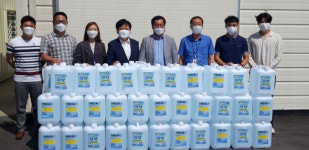 ㈜해양에코그린 신안에 살균소독수 기부