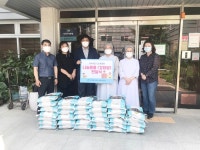 인천환경공단, 천사의집 노인요양원에 강화섬쌀 35포(350kg)전달