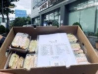 서대문구 서대문지역자활센터, 선별진료소 등에 커피·샌드위치 세트 전달