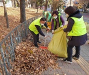 수원시 매탄1동 행정복지센터, 가을철 낙엽 대청소