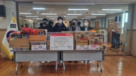 고양시 행주동, 어린이들의 라면 기부 이어져