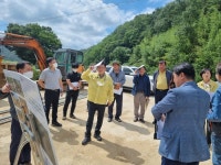 합천군 율곡면 노양리 산불피해 응급복구 현장점검 및 산사태예방 주민홍보
