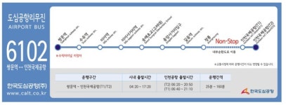 도봉구에도 인천공항행 ‘6102번 공항버스’ 누빈다
