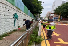 인천시 남동구자원봉사센터, 만수3동 학교 주변 통행로 예초 활동