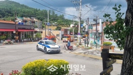 강진소방서, 20일 전국 동시 ‘소방차 길 터주기’ 훈련