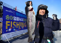 평창송어 얼음낚시대회 성황리 마무리…20주년 맞은 평창송어축제 흥행 견인