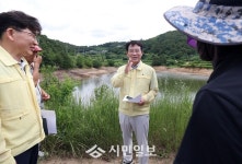 강진군, 가뭄장기화 대비 대구 구곡제 저수지 현장방문 조치