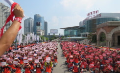 희망연대 SK브로드밴드지부 전 사업장 정규직화 위해 투쟁