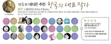 네티즌이 뽑은 한국의 대표작가는 누구일까?