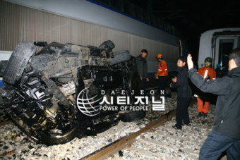 <속보>대전, 만취 운전자 철길위 주행 대형참사 부를 뻔