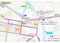 아산 국도 21호 봉강교 하부도로 전면 통제