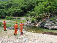 포항북부소방서, 계곡 고립자 구조훈련 실시