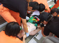 경산소방서, 대구대학교 기숙사 5층에서 추락사고 발생
