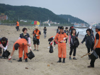후포의용소방대 해수욕장 환경정화 활동