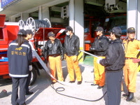 포항북부소방서, 산불진압용 차량 조작훈련 실시