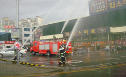 경산소방서 하양119안전센터, 킴스마트 자위소방대 합동소방훈련 실시