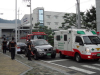 칠곡소방서 금산119안전센터, 소방통로확보 훈련 실시