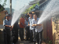 광주서부소방서, 비상소화장치 활용한 소방훈련 실시