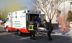 울진소방서 죽변119안전센터, 울진원자력과 합동소방훈련 실시