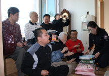 시각장애인 화재대피훈련 실시