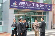 박청웅 전남소방본부장, 광양시 노인전문 요양원 현장지도 확인