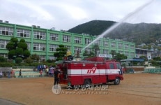 여수소방서, 여수 서초등학교 합동소방훈련 실시