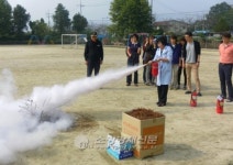 순천소방서, 청천초등학교와 합동소방훈련 실시