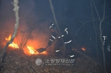 강남소방서, 대모산 산불 화재 진압