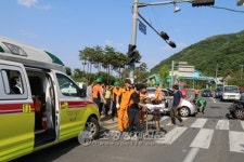 의령소방서, 의령읍 남천사거리 교통사고 구조활동