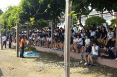 순천소방서, 별량중학교 합동소방훈련 실시