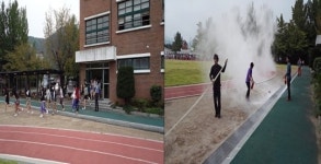 광양소방서, 광양여자중학교 합동소방훈련 실시