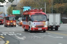 노원소방서, 황금시간 목표제 실현을 위한 소방차 길 터주기 퍼레이드